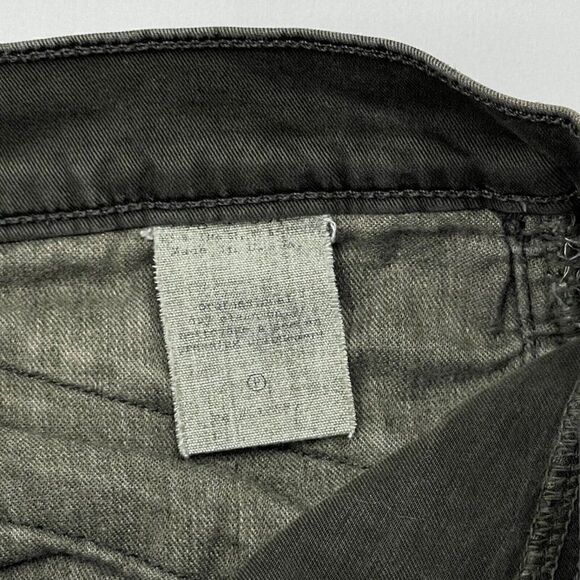 Rag & Bone Ridley Moto Wax Skinny Dark Olive Jean - Picture 4 of 12